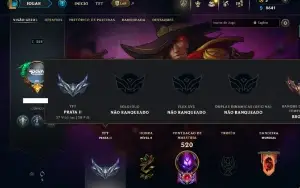 Unranked com 150 Champs e 211 Skins ( ADC / MID / TOP )