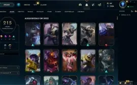 Conta Lol + Valorant, 215 skins no lol e algumas no valorant