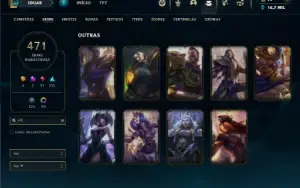 Prata 4 com TODOS os champs e 471 Skins +9 Vitoriosas