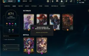 Prata 4 com TODOS os champs e 471 Skins +9 Vitoriosas