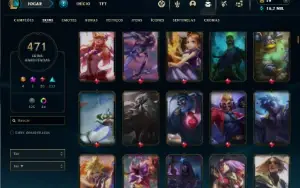 Prata 4 com TODOS os champs e 471 Skins +9 Vitoriosas