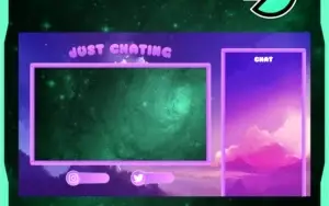 Overlay para streaming 4 telas -  pink mountain