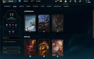 Conta prata 1 com 55 Champs e 12 Skins