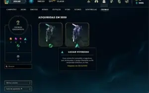 Conta prata 1 com 55 Champs e 12 Skins