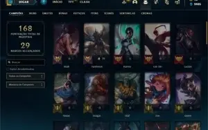 Conta prata 1 com 55 Champs e 12 Skins