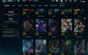 Conta prata 1 com 55 Champs e 12 Skins
