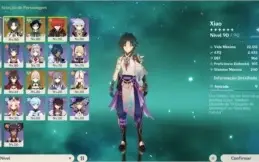 CONTA AR55 XIAO/DILUC/VENTI/KEQING/JEAN - 2HOMA/JADE/FALCÃO