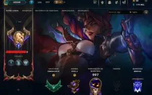 Conta lol Esmeralda 2 nv 605 + 165 skins 3 ultimate