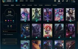 Conta Unranked com 31 Champs e 30 Skins