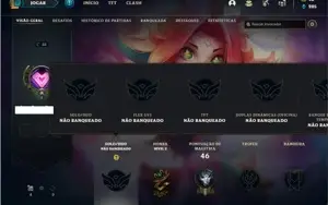 Conta Unranked com 31 Champs e 30 Skins