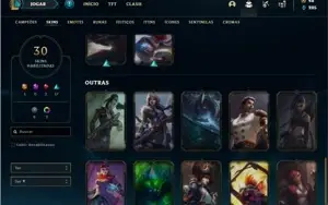 Conta Unranked com 31 Champs e 30 Skins