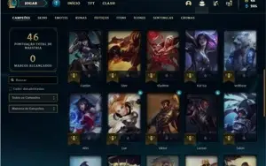 Conta Unranked com 31 Champs e 30 Skins