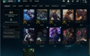 Conta Unranked com 31 Champs e 30 Skins