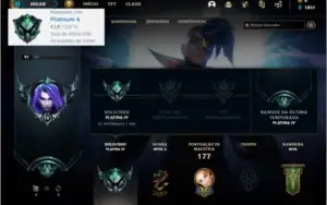 Conta platina 4 com 68 champs e 86 skins