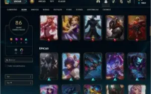 Conta platina 4 com 68 champs e 86 skins