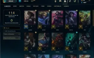 Diamante 4 com 35 Champs e 6 Skins + 2 Fragmentos