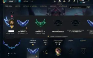 Diamante 4 com 35 Champs e 6 Skins + 2 Fragmentos