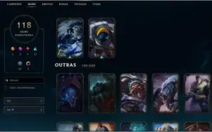 Conta LoL 118 Skins