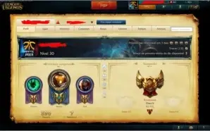 Conta criada em 2015 Ouro 5 com 62 skins e 123 campeoes