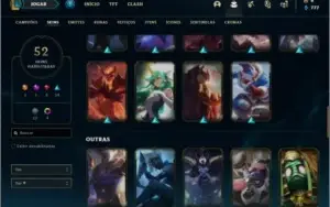 Conta platina 4 com 52 skins e 82 champs ( MAIN JG )