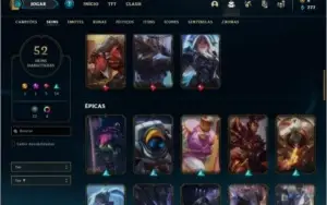 Conta platina 4 com 52 skins e 82 champs ( MAIN JG )