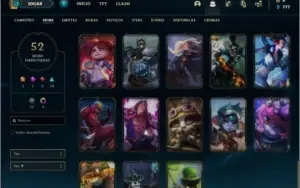 Conta platina 4 com 52 skins e 82 champs ( MAIN JG )