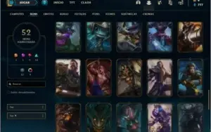 Conta platina 4 com 52 skins e 82 champs ( MAIN JG )