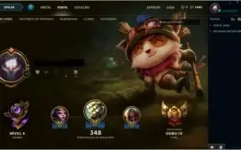 Conta LOL Gold 4/Todos Champs/110 Skins/129 ícones/12 wards.