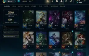 Unranked com 100 Champs e 60 Skins ( JG / SUP / ADC ) + RP