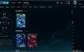Conta de Lol G2/P4 93 skins