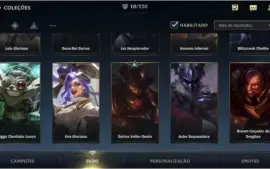 ESMERALDA IV + 10 SKINS + 40 CAMPEÕES + 1º PASSE WILD