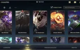 ESMERALDA IV + 10 SKINS + 40 CAMPEÕES + 1º PASSE WILD