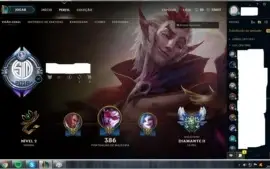 Conta Diamante 2 SoloQ + de 50 skins borda diamante 3