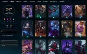 Conta League of Legends Prata 3, 247 Skins