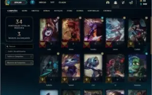Conta platina 3 com 13 skins e 24 champs