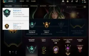 Conta platina 3 com 13 skins e 24 champs