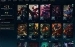 conta gold3 230 skins todos os champs