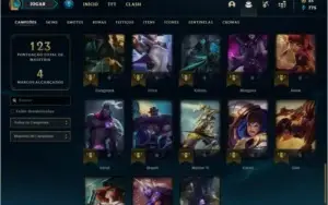 Conta DIAMANTE 4 com 20 skins e 48 champs