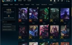 Conta DIAMANTE 4 com 20 skins e 48 champs