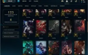 Conta DIAMANTE 4 com 20 skins e 48 champs