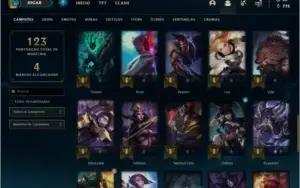 Conta DIAMANTE 4 com 20 skins e 48 champs