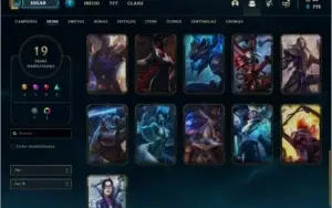 Conta DIAMANTE 4 com 20 skins e 48 champs