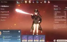 Conta Genshin Impact AR 7 com Hutao