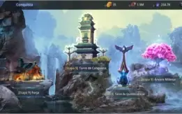 Conta Mir4 lvl 65 68k de power 26% de mineração