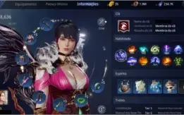 Conta Mir4 lvl 65 68k de power 26% de mineração