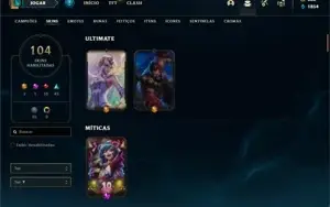 Conta Platina 3 com 130 Champs e 104 Skins