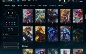 Conta Platina 3 com 130 Champs e 104 Skins