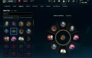 Mestre com 35 Champs e 3 Skins + 12 Fragmentos
