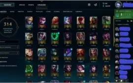 Conta Lol c/103 skins, 1.3k gasto em R$
