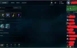 Conta Lol c/103 skins, 1.3k gasto em R$